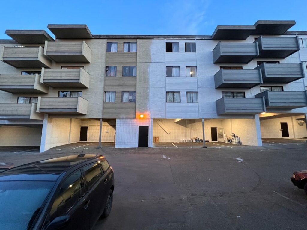 Apartment building exterior painting victoria bc by Rebirth Painting Ltd. in Victoria, BC