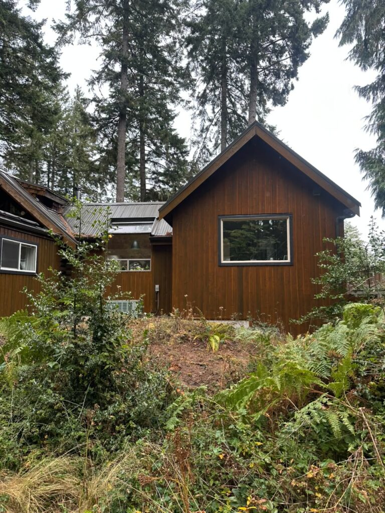 Cabin exterior staining victoria bc by Rebirth Painting Ltd. in Victoria, BC