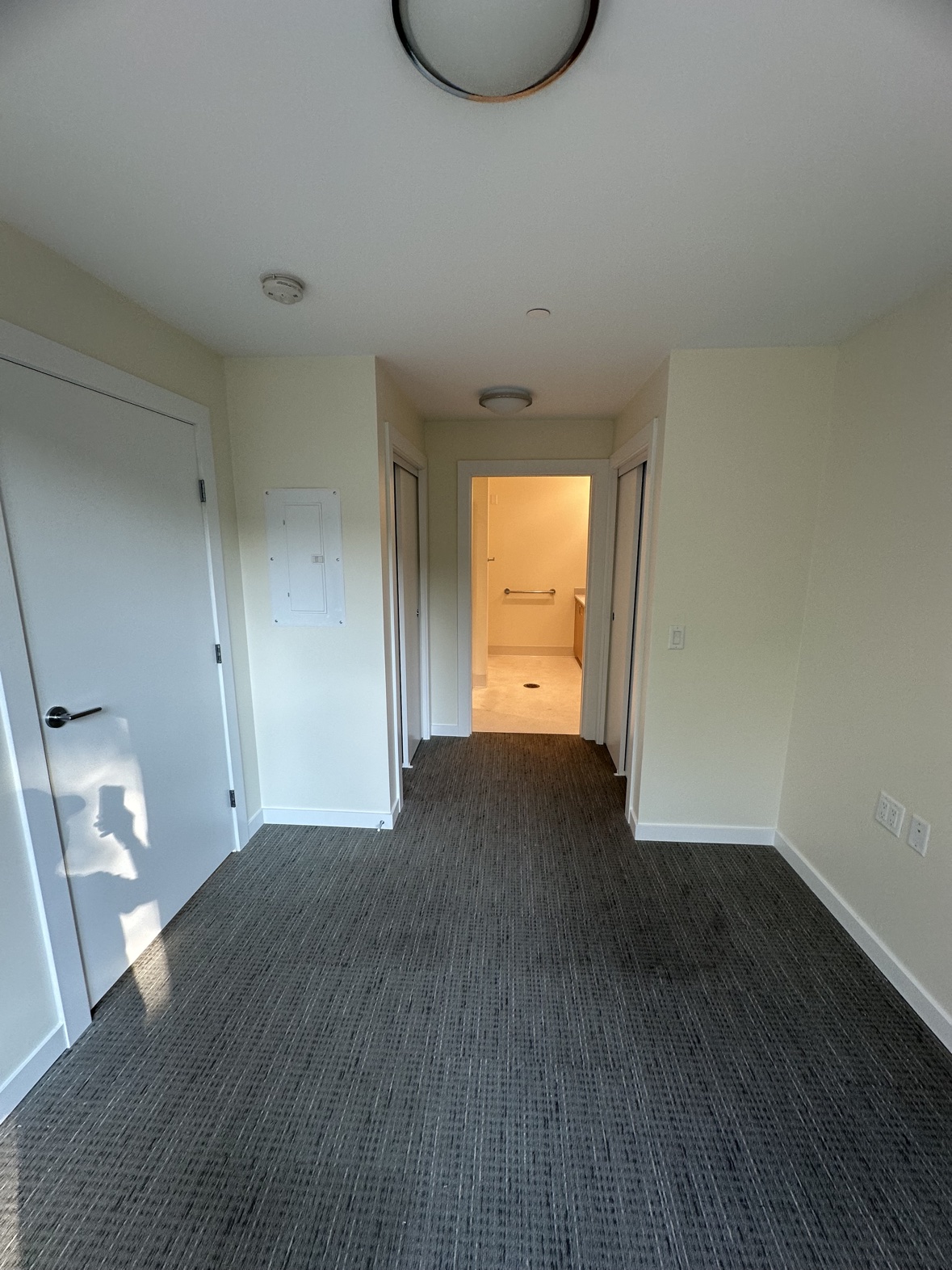 Hallway painting in a new construction home in Victoria, BC