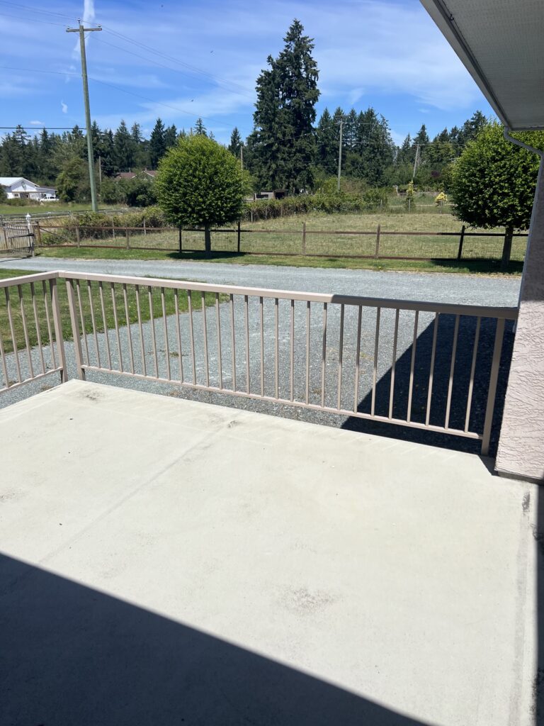 Patio deck painting railing victoria bc by Rebirth Painting Ltd. in Victoria, BC